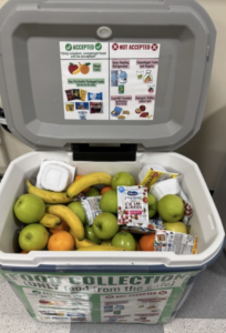 food diversion cooler at Day Middle School